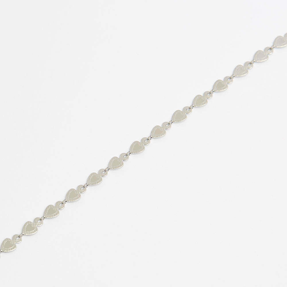 BRACELET ACIER CHAINE MOTIF HEART