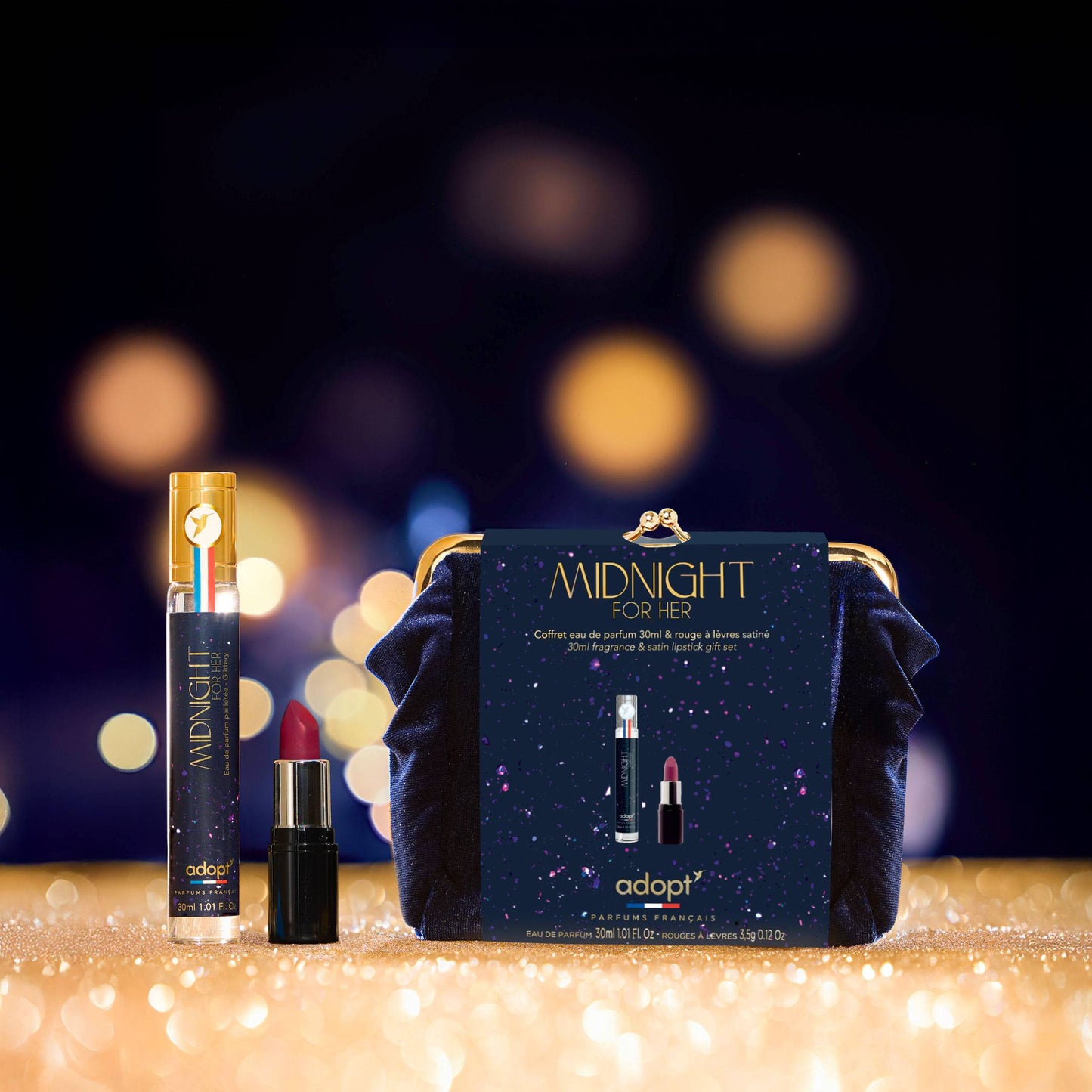 Trousse Midnight for Her + Rouge à Lèvres Satiné Coffret parfum