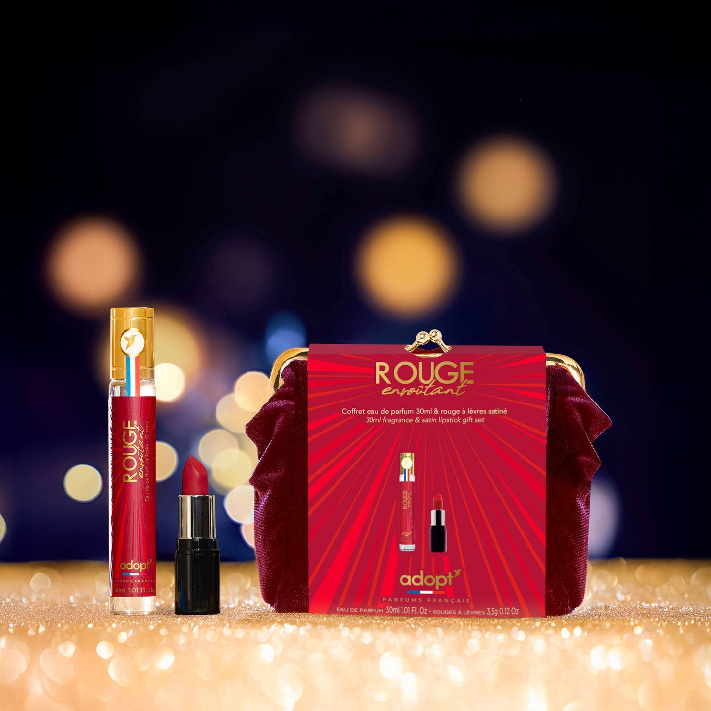 Trousse Rouge Envoûtant + Rouge à Lèvres Satiné Coffret parfum
