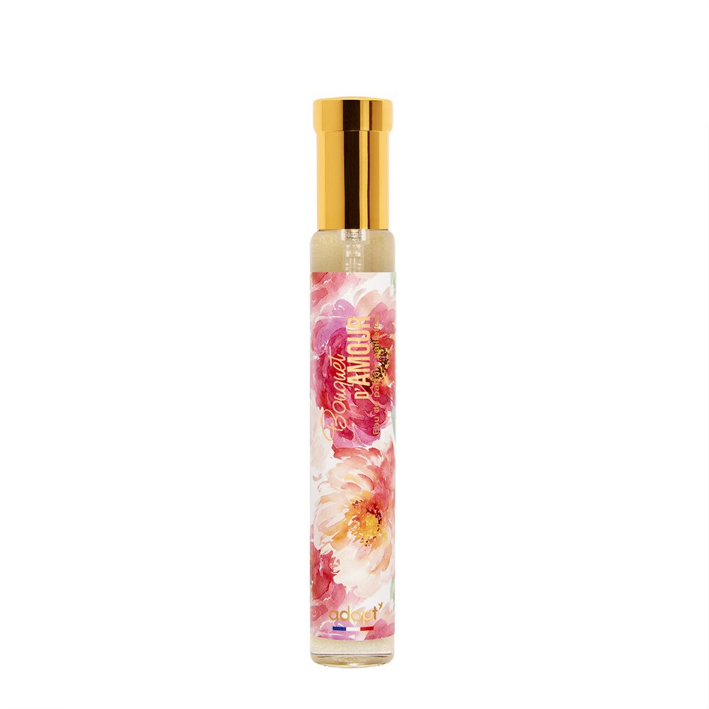 Bouquet d'amour - Eau de parfum pailletée 30 ml - Adopt bougie, fete des meres, idees cadeaux - Maquillage, Parfums, Vernis, Rouge a levres, Ongles, Homme, Femme, Jolie, Belle, Beaute, beaut