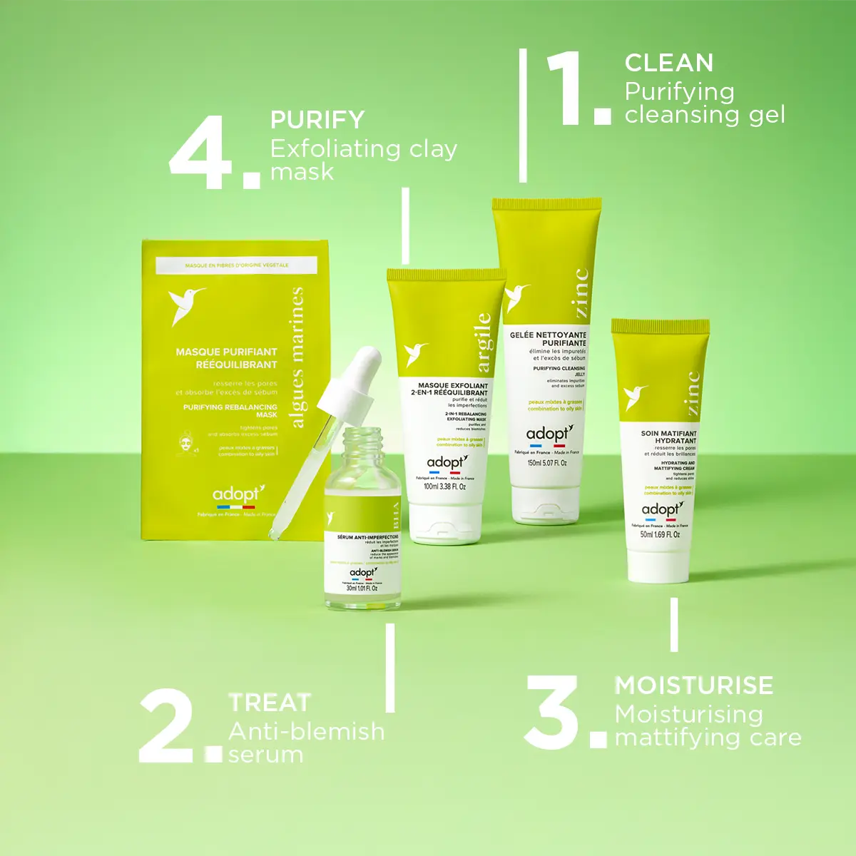Purifiante & Matifiante 2 1 rebalancing exfoliating mask with clay 100 ml