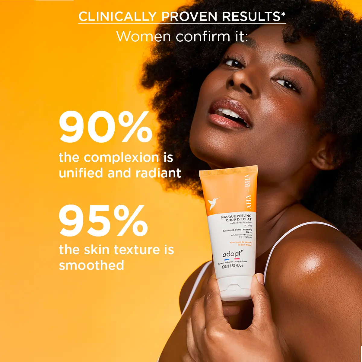 Hydratation & Eclat Radiance-boosting peeling mask with AHA and BHA 100 ml
