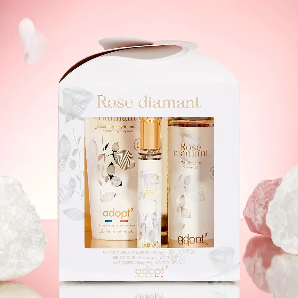 Rose Diamant Coffret chalet eau de parfum 30 ml + gel douche 250 ml + lait corps 200 ml
