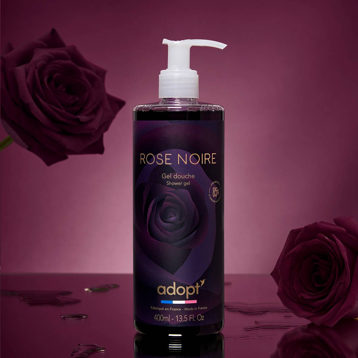 Rose noire Gel douche parfumé