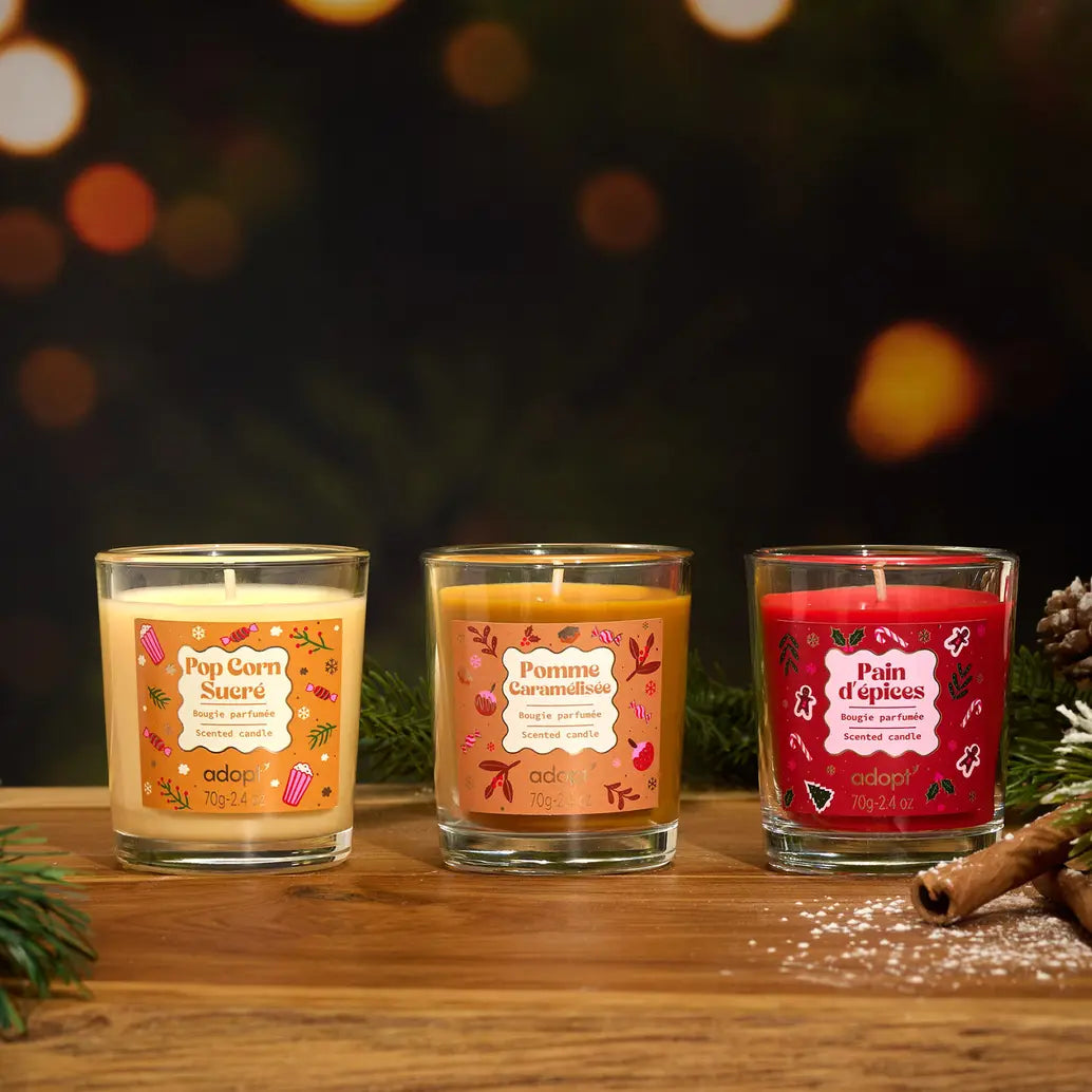 Coffret Mini Bougies Noel Coffret 3 bougies