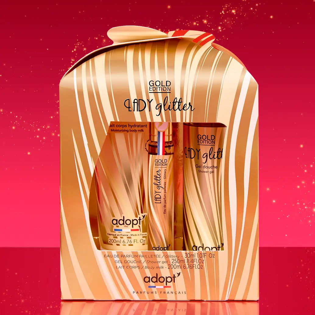 Lady Glitter - Gold Edition - 30 ml + gel douche 250 ml + lait corps 200 ml