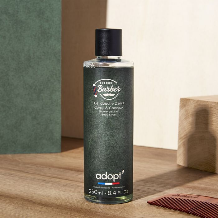 French barber - Gel douche 2 en 1 corps et cheveux 250 ml - Adopt fete des peres, gel douche, idees cadeaux, parfums, parfums lui - Maquillage, Parfums, Vernis, Rouge a levres, Ongles, Homme,