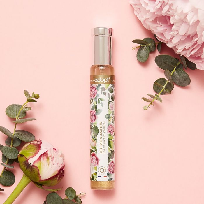 Oui mon amour - eau de parfum pailletée 30ml - Adopt parfums, parfums elle - Maquillage, Parfums, Vernis, Rouge a levres, Ongles, Homme, Femme, Jolie, Belle, Beaute, beauty, High Class, Top 