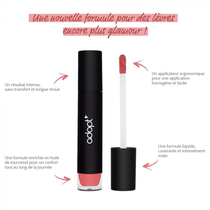 Rouge à lèvres liquide mat - All Mat Long - Adopt maquillage, ral - Maquillage, Parfums, Vernis, Rouge a levres, Ongles, Homme, Femme, Jolie, Belle, Beaute, beauty, High Class, Top prices, 